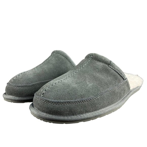 Koolaburra by UGG Men's Grey Sting Suede Fur Slippers Size 10 - Picture 6 of 10